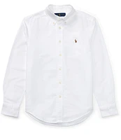 Polo Ralph Lauren Big Boys 8-20 Solid Long-Sleeve Oxford Shirt