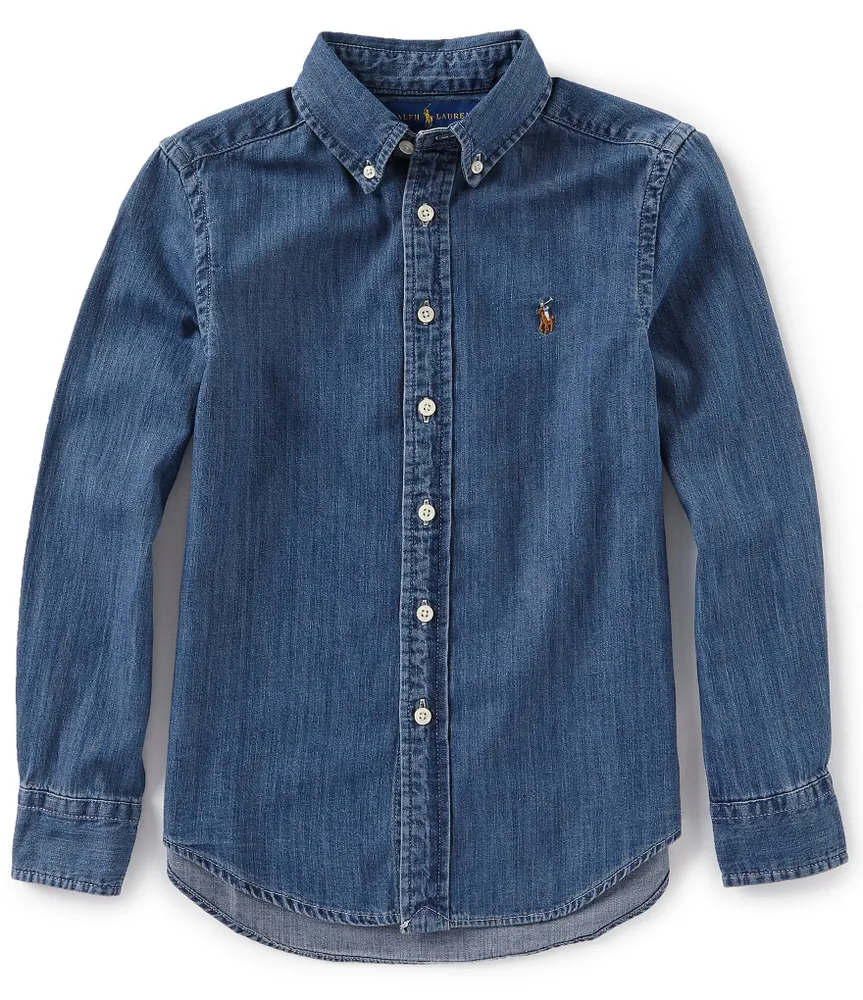 Polo Ralph Lauren Big Boys 8-20 Long-Sleeve Denim Sportshirt