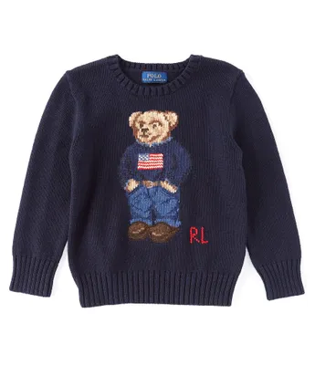 Polo Ralph Lauren Little Boys 2T-7 Americana Polo Bear Sweater