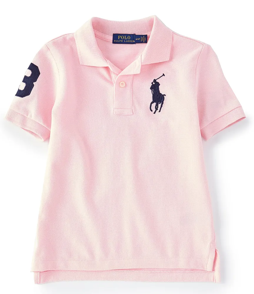 Polo Ralph Lauren Little Boys 2T-7 Short Sleeve Oversized Logo Classic Mesh Polo Shirt