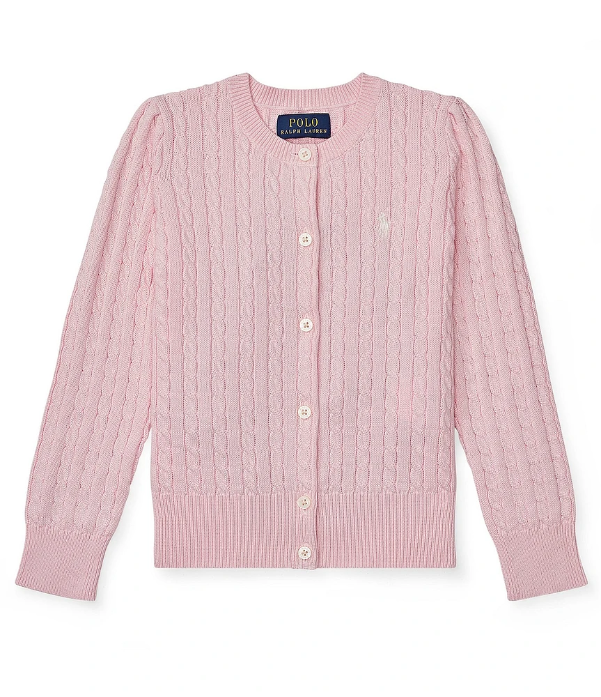 Polo Ralph Lauren Childrenswear Little Girls 2T-6X Cable-Knit Cardigan Sweater