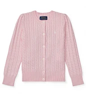 Polo Ralph Lauren Childrenswear Little Girls 2T-6X Cable-Knit Cardigan Sweater