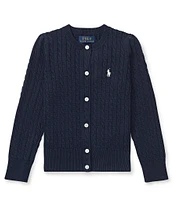 Polo Ralph Lauren Childrenswear Little Girls 2T-6X Cable-Knit Cardigan Sweater