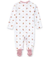 Ralph Lauren Baby Girls Newborn-9 Months Long Sleeves Polo Bear Footie Coverall