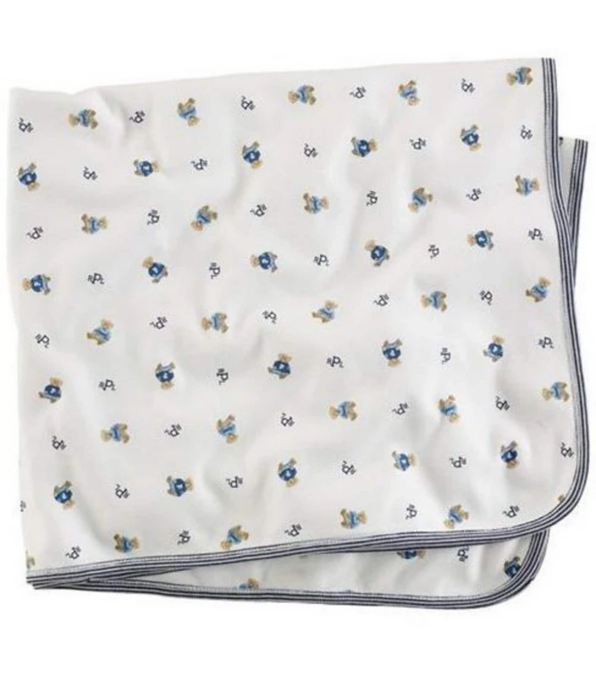 Ralph Lauren Baby Reversible Printed Receiving Blanket