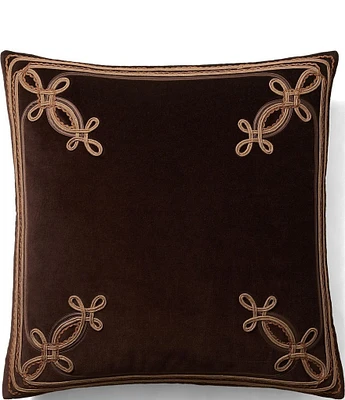 Ralph Lauren Ludlow Collection Caldwell Soutache Embroidered Square Pillow