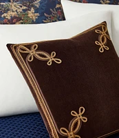 Ralph Lauren Ludlow Collection Caldwell Soutache Embroidered Square Pillow