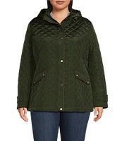 Ralph Lauren Plus Size Quilted Stand Collar Barn Jacket