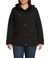 Ralph Lauren Plus Size Quilted Stand Collar Barn Jacket