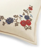 Ralph Lauren Remy Macall Embroidered Floral Square Pillow