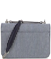 Ralph Lauren Striped Canvas Medium Sophee Shoulder Bag