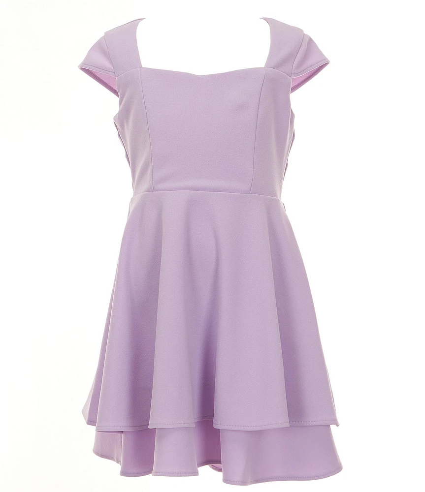 Rare Editions Big Girls 7-16 Cap-Sleeve Tiered Fit & Flare Dress