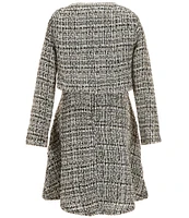 Rare Editions Big Girls 7-16 Long-Sleeve Boucle Jacket & Sleeveless Velvet/Boucle Fit-And-Flare Dress Set