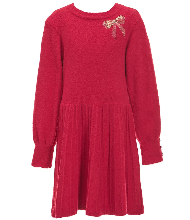 Rare Editions Big Girls 7-16 Long-Sleeve Fuzzy Sweater Dress | Liberty  Center