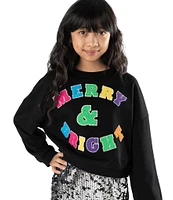 Rare Editions Big Girls 7-16 Long Sleeve Merry & Bright Sweater & Sleeveless Sweater-Knit/Sequin-Embellished Sheath Dress Set