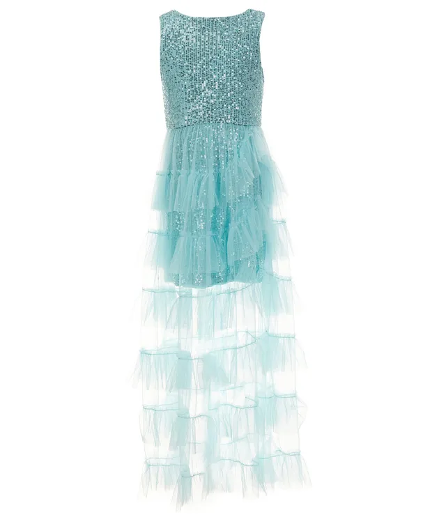 Rare Editions Big Girls 7-16 Sequin-Bodice/Ruffle-Overlay-Skirted Ballgown  at Hamilton Place in Chattanooga, TN