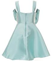 Rare Editions Big Girls 7-16 Sleeveless Bow-Accented Mikado Fit & Flare Dress