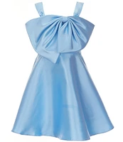 Rare Editions Big Girls 7-16 Sleeveless Bow-Accented Mikado Fit & Flare Dress