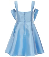 Rare Editions Big Girls 7-16 Sleeveless Bow-Accented Mikado Fit & Flare Dress