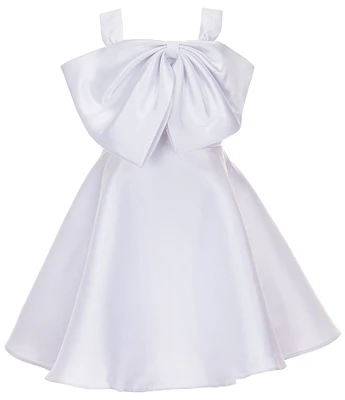 Rare Editions Big Girls 7-16 Sleeveless Bow-Accented Mikado Fit & Flare Dress