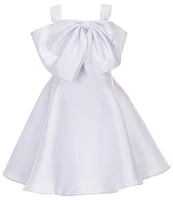 Rare Editions Big Girls 7-16 Sleeveless Bow-Accented Mikado Fit & Flare Dress