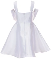 Rare Editions Big Girls 7-16 Sleeveless Bow-Accented Mikado Fit & Flare Dress