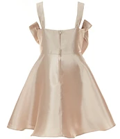 Rare Editions Big Girls 7-16 Sleeveless Bow-Accented Mikado Fit & Flare Dress