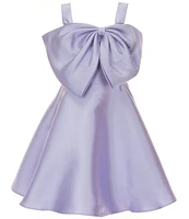 Rare Editions Big Girls 7-16 Sleeveless Bow-Accented Mikado Fit & Flare Dress