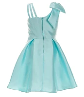 Rare Editions Big Girls 7-16 Sleeveless Bow-Accented Shoulder Mikado Dress