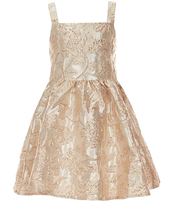Rare Editions Big Girls 7-16 Sleeveless Brocade Fit-And-Flare Dress