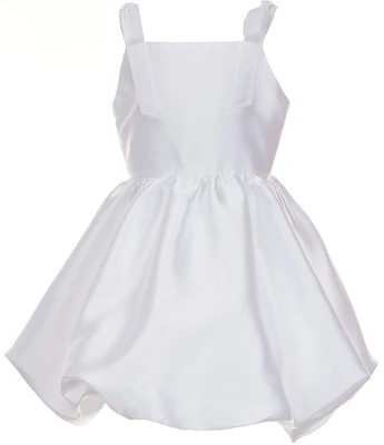 Rare Editions Big Girls 7-16 Sleeveless Bubble-Hem Mikado Fit-And-Flare Dress