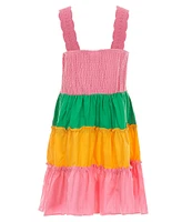 Rare Editions Big Girls 7-16 Sleeveless Crochet/Color Block Fit-And-Flare Dress