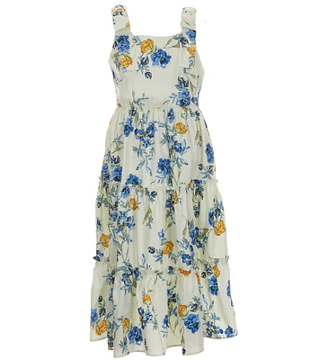 Rare Editions Big Girls 7-16 Sleeveless Floral-Printed Dress