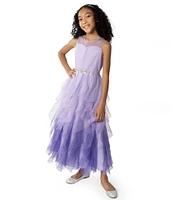Rare Editions Big Girls 7-16 Sleeveless Ombre Casading-Mesh-Skirted Ballgown