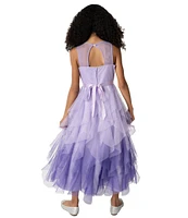 Rare Editions Big Girls 7-16 Sleeveless Ombre Casading-Mesh-Skirted Ballgown