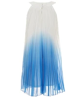 Rare Editions Big Girls 7-16 Sleeveless Pleated Ombre Shift Dress