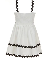 Rare Editions Big Girls 7-16 Sleeveless Ric Rac-Trimmed Fit-And-Flare Dress