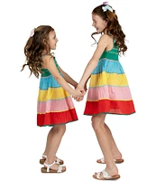 Rare Editions Big Girls 7-16 Sleeveless Ricrac-Trimmed Colorblock Fit & Flare Dress