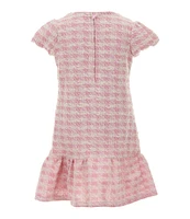 Rare Editions Little Girls 2T-4T Puffed-Sleeve Checked Tweed A-Line Dress