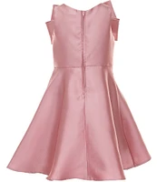 Rare Editions Little Girls 2T-6X Bow-Accented Mikado Fit-And-Flare Dress