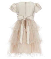 Rare Editions Little Girls 2T-6X Mikado/Tulle Wire-Hem Fit-And-Flare Dress