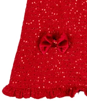 Rare Editions Little Girls 2T-6X Ruffle-Sleeve Sequin-Embellished Tweed Empire-Waist Dress