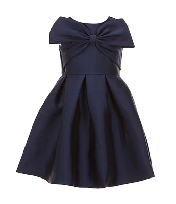 Rare Editions Little Girls 2T-6X Sleeveless Bow-Accented Mikado Fit-And-Flare Dress