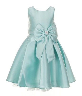Rare Editions Little Girls 2T-6X Sleeveless Bow-Accented Mikado Fit-And-Flare Dress