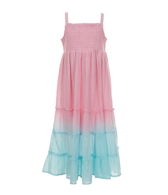 Rare Editions Little Girls 2T-6X Sleeveless Dip-Dye Gauze Maxi Dress
