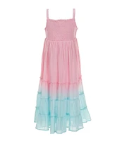 Rare Editions Little Girls 2T-6X Sleeveless Dip-Dye Gauze Maxi Dress