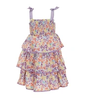 Rare Editions Little Girls 2T-6X Sleeveless Ditsy-Floral-Printed Fit-And-Flare Dress