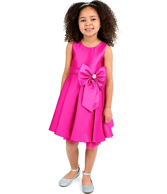 Rare Editions Little Girls 2T-6X Sleeveless Pleated Mikado Fit-And-Flare Dress