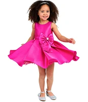 Rare Editions Little Girls 2T-6X Sleeveless Pleated Mikado Fit-And-Flare Dress