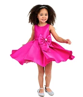 Rare Editions Little Girls 2T-6X Sleeveless Pleated Mikado Fit-And-Flare Dress